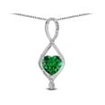 thumbnail image 1 of Star K� 8mm Simulated Emerald Heart Infinity Loop Pendant Necklace, 1 of 9