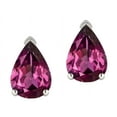 thumbnail image 1 of Star K � 8x6mm Pear Shape Genuine Rhodolite Classic Solitaire Drop Earring Studs, 1 of 9