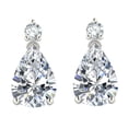 thumbnail image 1 of Star K � 8x6mm Pear Shape Genuine White Topaz Classic Drop Earring Studs, 1 of 9