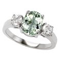 thumbnail image 1 of Star K� 925 Genuine Oval Green Amethyst Ring, 1 of 8