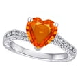 thumbnail image 1 of Star K� Antique Vintage Style Heart Shape 8mm Simulated Fire Opal Solitaire Engagement Promise Ring, 1 of 9