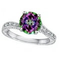 thumbnail image 1 of Star K� Antique Vintage Style Round 7mm Mystic Topaz Solitaire Engagement Promise Ring, 1 of 9