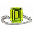 thumbnail image 1 of Star K � Big Stone Octagon Emerald Cut 10x8 Peridot Bypass solitaire ring, 1 of 8