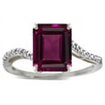 thumbnail image 1 of Star K � Big Stone Octagon Emerald Cut 10x8 Rhodolite Bypass solitaire ring, 1 of 9