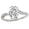 thumbnail image 1 of Star K� Big Stone Oval 10x8 Genuine White Topaz Bypass solitaire engagement promise ring, 1 of 9