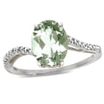 thumbnail image 1 of Star K� Big Stone Oval 10x8 Green Amethyst Bypass solitaire engagement promise ring, 1 of 9