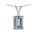 thumbnail image 1 of Star K � Classic Octagon Emerald Cut 8x6mm Genuine Aquamarine Pendant Necklace, 1 of 1