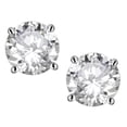 thumbnail image 1 of Star K� Classic Round 7mm Genuine White Topaz  Four Prong  Stud Earrings, 1 of 9
