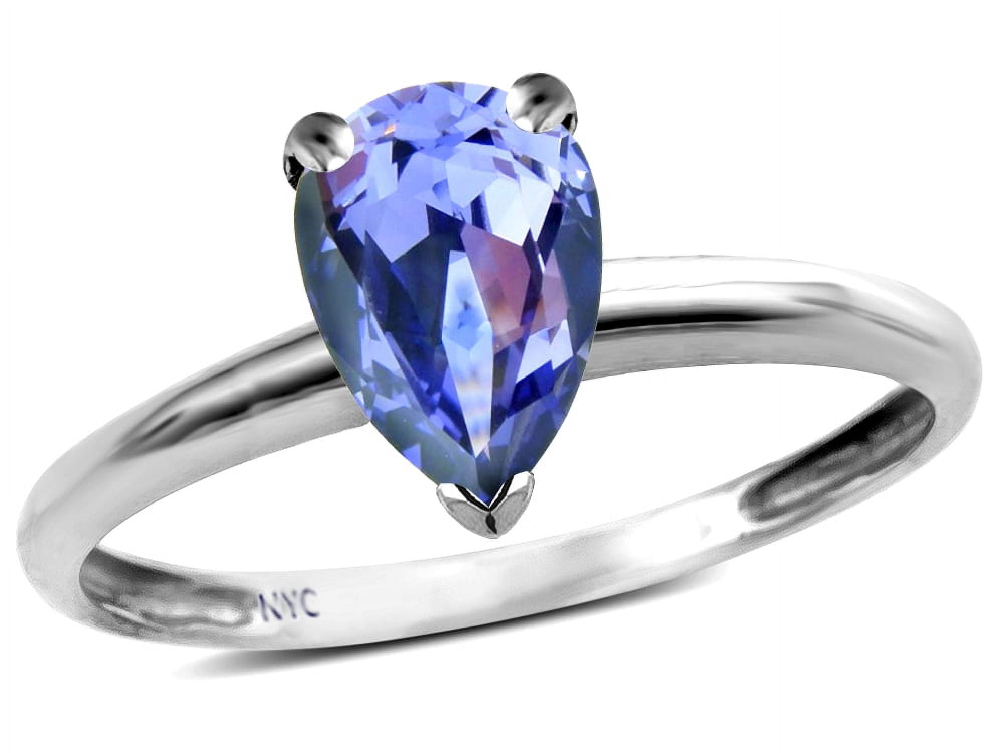 Star Jewelry Tanzanite Diamond Pierced #300246S10B Tanzanite Spinning Star Ring | Zahava main image 2