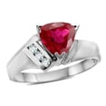 thumbnail image 1 of Star K � Created Ruby Trillion Triangle Contemporary Modern Designer Ring, 1 of 9