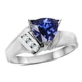 thumbnail image 1 of Star K � Created Sapphire Triangle Trillion 7mm Contemporary Modern Designer Ring, 1 of 9