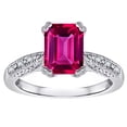 thumbnail image 1 of Star K� Emerald Cut 8x6 Simulated Pink Tourmaline Antique Vintage Style Solitaire Engagement Promise Ring, 1 of 9
