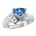 thumbnail image 1 of Star K � Genuine Blue Topaz Trillion Triangle Contemporary Modern Designer Ring, 1 of 9