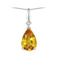 thumbnail image 1 of Star K� Genuine Citrine Drop Pear Shaped Pendant Necklace, 1 of 9