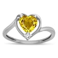 thumbnail image 1 of Star K � Genuine Citrine Heart Bypass Love Knot Promise Ring, 1 of 9