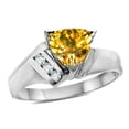 thumbnail image 1 of Star K � Genuine Citrine Trillion Triangle Contemporary Modern Designer Ring, 1 of 9