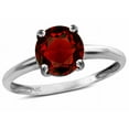 thumbnail image 1 of Star K � Genuine Garnet  Round 7mm Classic Solitaire Engagement Promise Ring, 1 of 9