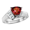 thumbnail image 1 of Star K � Genuine Garnet Trillion Triangle Contemporary Modern Designer Ring, 1 of 9