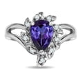 thumbnail image 1 of Star K � Genuine Iolite Pear Shape 8x6 Halo Split Shank Ring, 1 of 9