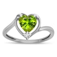 thumbnail image 1 of Star K � Genuine Peridot Heart Bypass Love Knot Promise Ring, 1 of 9