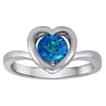 thumbnail image 1 of Star K� Heart Promise of Love Ring with 7mm Round Simulated Blue Opal, 1 of 8