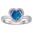 thumbnail image 1 of Star K� Heart Promise of Love Ring with 7mm Round Simulated Blue Opal, 1 of 8