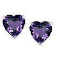 thumbnail image 1 of Star K� Heart Shape 6mm Simulated Alexandrite Earrings Studs, 1 of 9