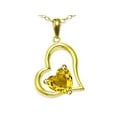 thumbnail image 1 of Star K� Heart Shape 7mm Genuine Citrine Open Floating Heart Necklace Pendant, 1 of 9