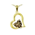thumbnail image 1 of Star K� Heart Shape 7mm Genuine Smoky Quartz Open Floating Heart Necklace Pendant, 1 of 9