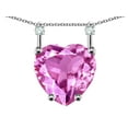 thumbnail image 1 of Star K� Heart Shape 8mm Created Pink Sapphire Stackable Mothers Pendant, 1 of 9