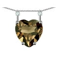 thumbnail image 1 of Star K� Heart Shape 8mm Genuine Smoky Quartz Stackable Mothers Pendant, 1 of 9
