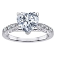 thumbnail image 1 of Star K� Heart Shape 8mm Genuine White Topaz Antique Vintage Style Solitaire Engagement Promise Ring, 1 of 9