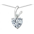 thumbnail image 1 of Star K� Heart Shape 8mm Genuine White Topaz Endless Love Pendant Necklace, 1 of 9
