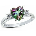 thumbnail image 1 of Star K� Heart Shape 8mm Rainbow Mystic Quartz Ring, 1 of 9