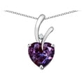 thumbnail image 1 of Star K� Heart Shape 8mm Simulated Alexandrite Endless Love Pendant Necklace, 1 of 9