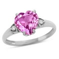 thumbnail image 1 of Star K� Heart Shaped 8mm Created Pink Sapphire Engagement Promise Wedding Ring, 1 of 8