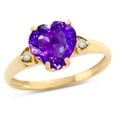 thumbnail image 1 of Star K� Heart Shaped 8mm Genuine Amethyst Engagement Promise Wedding Ring, 1 of 8