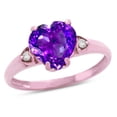 thumbnail image 1 of Star K� Heart Shaped 8mm Genuine Amethyst Engagement Promise Wedding Ring, 1 of 8