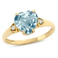 thumbnail image 1 of Star K� Heart Shaped 8mm Genuine Sky Blue Topaz Engagement Promise Wedding Ring, 1 of 8