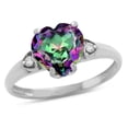 thumbnail image 1 of Star K� Heart Shaped 8mm Rainbow Mystic Topaz Engagement Promise Wedding Ring, 1 of 8