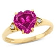 thumbnail image 1 of Star K� Heart Shaped 8mm Simulated Pink Tourmaline Engagement Promise Wedding Ring, 1 of 8