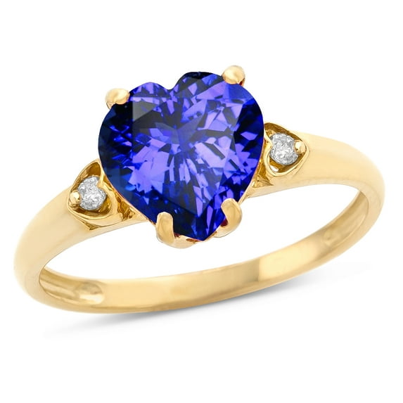 Star K� Heart Shaped 8mm Simulated Tanzanite Engagement Promise Wedding Ring