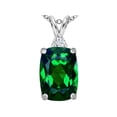 thumbnail image 1 of Star K� Large 14x10mm Cushion-Cut Simulated Emerald Pendant Necklace, 1 of 9
