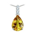 thumbnail image 1 of Star K� Large 14x10mm Pear Shape Simulated Citrine Pendant Necklace, 1 of 9