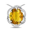 thumbnail image 1 of Star K � Large Love Knot Pendant Necklace with Oval 12 x 10mm Genuine Citrine, 1 of 9