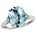 thumbnail image 1 of Star K � Large Oval 12x10 Sky Blue Topaz 3 Stone Trillion Setting Ring, 1 of 9