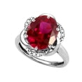 thumbnail image 1 of Star K � Large Oval 12x10mm Created Ruby Knot Big Stone Ring, 1 of 9