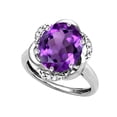 thumbnail image 1 of Star K � Large Oval 12x10mm Genuine Amethyst Love Knot Big Stone Ring, 1 of 9