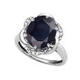thumbnail image 1 of Star K � Large Oval 12x10mm Genuine Black Sapphire Knot Big Stone Ring, 1 of 9