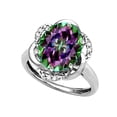 thumbnail image 1 of Star K � Large Oval 12x10mm Rainbow Mystic Topaz Knot Big Stone Ring, 1 of 9